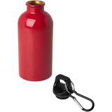 Vue 11 de Bouteille d'eau Oregon de 400 ml simple paroi en acier recyclé certifié RCS avec mousqueton