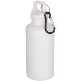 Vue 1 de Bouteille d’eau Oregon de 400 ml en plastique recyclé uni certifié RCS avec mousqueton