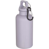 Vue 7 de Bouteille d’eau Oregon de 400 ml en plastique recyclé uni certifié RCS avec mousqueton