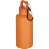 Vue 4 de Bouteille d’eau Oregon de 400 ml en plastique recyclé uni certifié RCS avec mousqueton