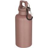 Vue 10 de Bouteille d’eau Oregon de 400 ml en plastique recyclé uni certifié RCS avec mousqueton