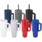 Vue 5 de Gobelet isotherme Brady 900 ml certifié RCS avec paille en silicone