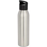 Vue 1 de Bouteille d’eau Sky de 650 ml en acier inoxydable recyclé certifié RCS à simple paroi