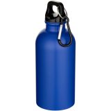 Vue 4 de Bouteille d’eau Oregon de 400 ml à simple paroi avec finition MATE, en acier inoxydable recyclé certifié RCS avec mousqueton