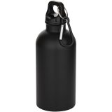 Vue 10 de Bouteille d’eau Oregon de 400 ml à simple paroi avec finition MATE, en acier inoxydable recyclé certifié RCS avec mousqueton