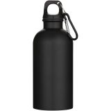 Vue 11 de Bouteille d’eau Oregon de 400 ml à simple paroi avec finition MATE, en acier inoxydable recyclé certifié RCS avec mousqueton