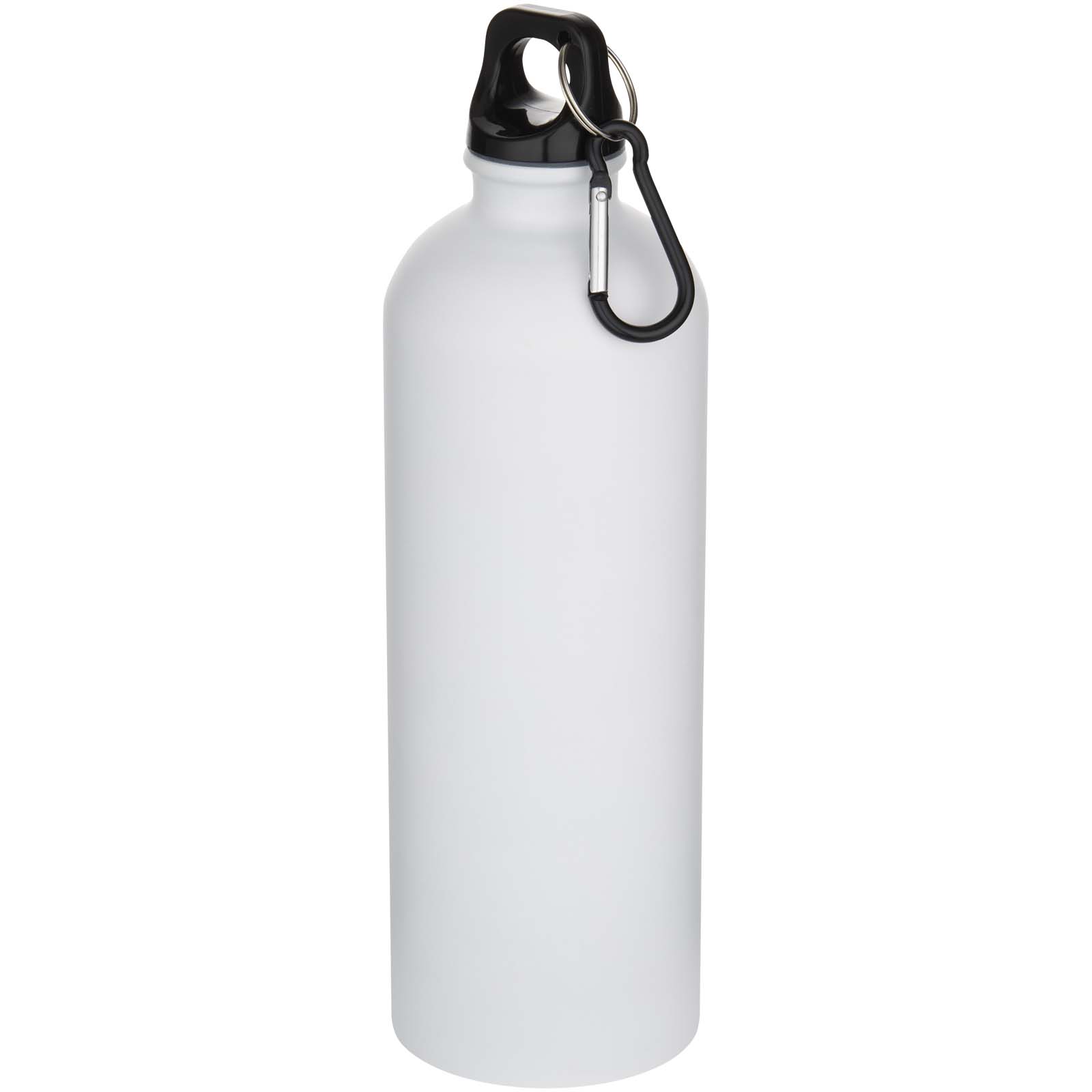 Bouteille d’eau Oregon de 750 ml en acier inoxydable à simple paroi certifiée RCS, recyclé mat avec mousqueton