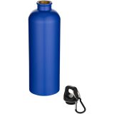 Vue 6 de Bouteille d’eau Oregon de 750 ml en acier inoxydable à simple paroi certifiée RCS, recyclé mat avec mousqueton