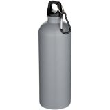 Vue 7 de Bouteille d’eau Oregon de 750 ml en acier inoxydable à simple paroi certifiée RCS, recyclé mat avec mousqueton