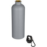 Vue 9 de Bouteille d’eau Oregon de 750 ml en acier inoxydable à simple paroi certifiée RCS, recyclé mat avec mousqueton