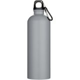 Vue 8 de Bouteille d’eau Oregon de 750 ml en acier inoxydable à simple paroi certifiée RCS, recyclé mat avec mousqueton