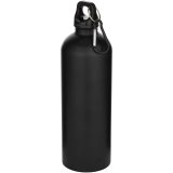 Vue 10 de Bouteille d’eau Oregon de 750 ml en acier inoxydable à simple paroi certifiée RCS, recyclé mat avec mousqueton