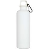 Vue 2 de Bouteille d’eau Oregon de 750 ml en plastique recyclé uni certifié RCS avec mousqueton