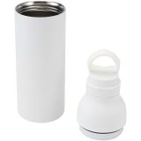 Vue 5 de Bouteille d’eau Illuminate de 650 ml en acier inoxydable recyclé à double paroi RCS avec couvercle 3 pièces