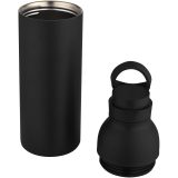 Vue 5 de Bouteille d’eau Illuminate de 650 ml en acier inoxydable recyclé à double paroi RCS avec couvercle 3 pièces