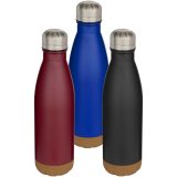 Vue 11 de Bouteille d’eau Cove de 500 ml en acier inoxydable isolée sous vide et à double paroi avec détails en liège