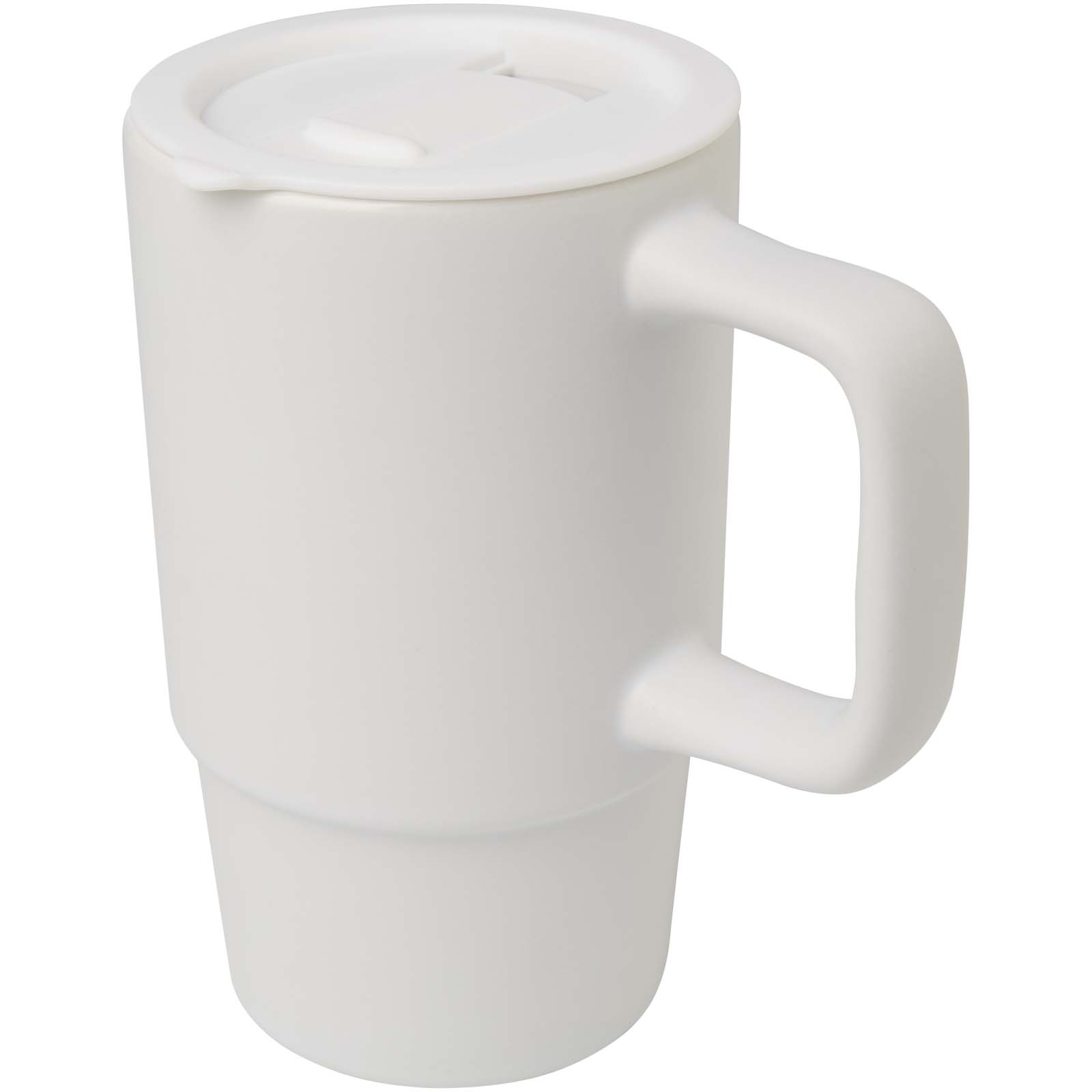 Mug Carter en céramique de 450 ml avec couvercle en plastique