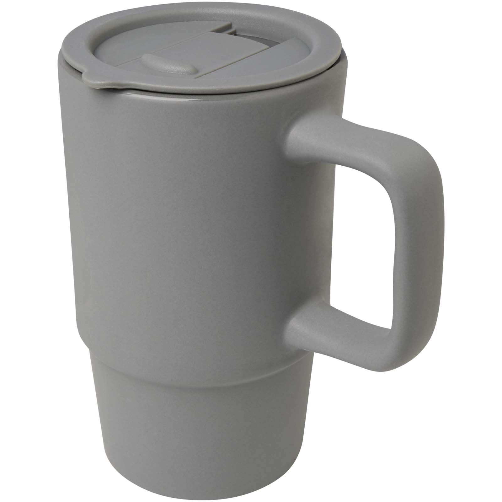 Mug Carter en céramique de 450 ml avec couvercle en plastique