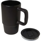 Vue 3 de Mug Carter en céramique de 450 ml avec couvercle en plastique