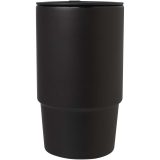Vue 2 de Mug Carter en céramique de 450 ml avec couvercle en plastique