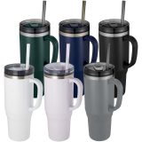 Vue 6 de Mug isotherme Melbourne 1200 ml certifié RCS avec paille