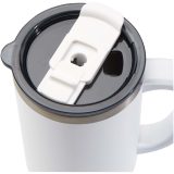Vue 5 de Mug Sydney 1200 ml double paroi certifié RCS avec isolation par le vide et couche de cuivre avec paille