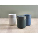 Vue 12 de Gobelet en céramique Java de 330 ml avec revêtement en silicone et couvercle en plastique