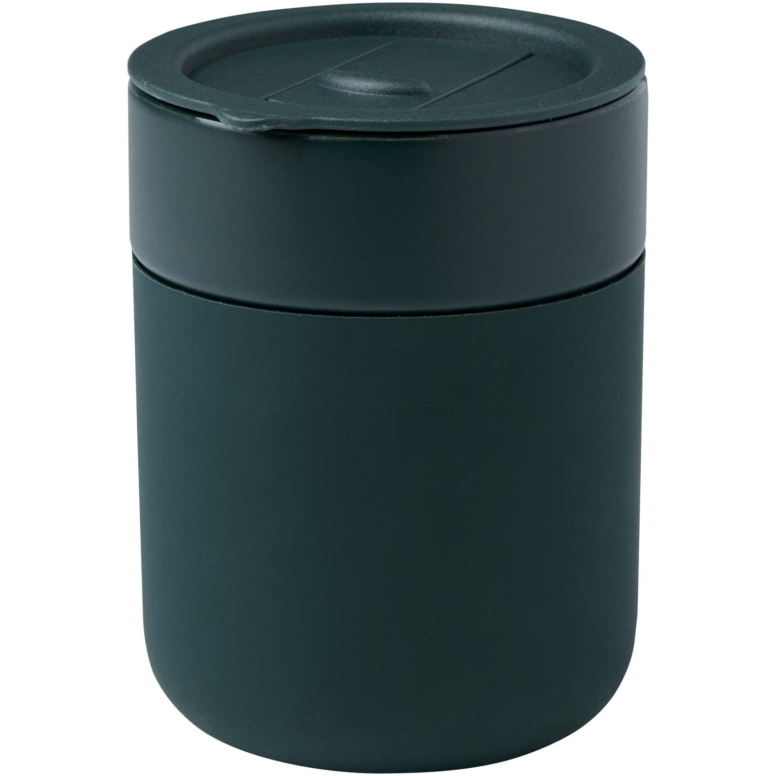 Gobelet en céramique Java de 330 ml avec revêtement en silicone et couvercle en plastique