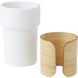 Vue 3 de Gobelet Fika de 340 ml avec couvercle en bambou