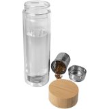 Vue 4 de Bouteille à infusion Bailey en verre borosilicate de 400 ml avec couvercle en bambou