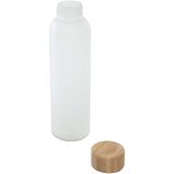 Vue 3 de Bouteille en verre sodocalcique mat Lume de 500 ml avec couvercle en bambou