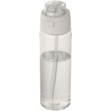 Vue 1 de Bouteille d'eau Theron de 700 ml en plastique recyclé RCS, avec bouchon double fonction et paille rabattable