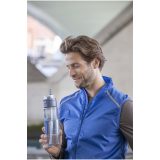 Vue 9 de Bouteille d'eau Theron de 700 ml en plastique recyclé RCS, avec bouchon double fonction et paille rabattable