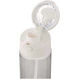 Vue 5 de Bouteille d'eau Theron de 700 ml en plastique recyclé RCS, avec bouchon double fonction et paille rabattable