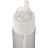 Vue 6 de Bouteille d'eau Theron de 700 ml en plastique recyclé RCS, avec bouchon double fonction et paille rabattable