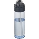 Vue 10 de Bouteille d'eau Theron de 700 ml en plastique recyclé RCS, avec bouchon double fonction et paille rabattable