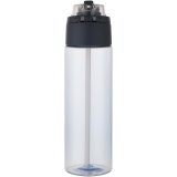 Vue 12 de Bouteille d'eau Theron de 700 ml en plastique recyclé RCS, avec bouchon double fonction et paille rabattable