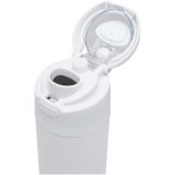 Vue 5 de Bouteille d'eau Theron 800 ml en acier inoxydable à simple paroi recyclé RCS, avec bouchon à double fonction et paille rabatt