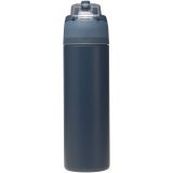 Vue 11 de Bouteille d'eau Theron 800 ml en acier inoxydable à simple paroi recyclé RCS, avec bouchon à double fonction et paille rabatt