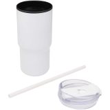 Vue 4 de Gobelet isotherme à double paroi Westin 540 ml en RCS recyclé, avec paille