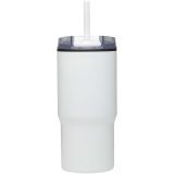 Vue 2 de Gobelet isotherme à double paroi Westin 540 ml en RCS recyclé, avec paille