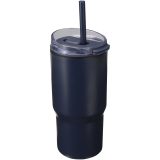 Vue 8 de Gobelet isotherme à double paroi Westin 540 ml en RCS recyclé, avec paille