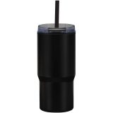 Vue 3 de Gobelet isotherme à double paroi Westin 540 ml en RCS recyclé, avec paille