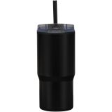 Vue 2 de Gobelet isotherme à double paroi Westin 540 ml en RCS recyclé, avec paille