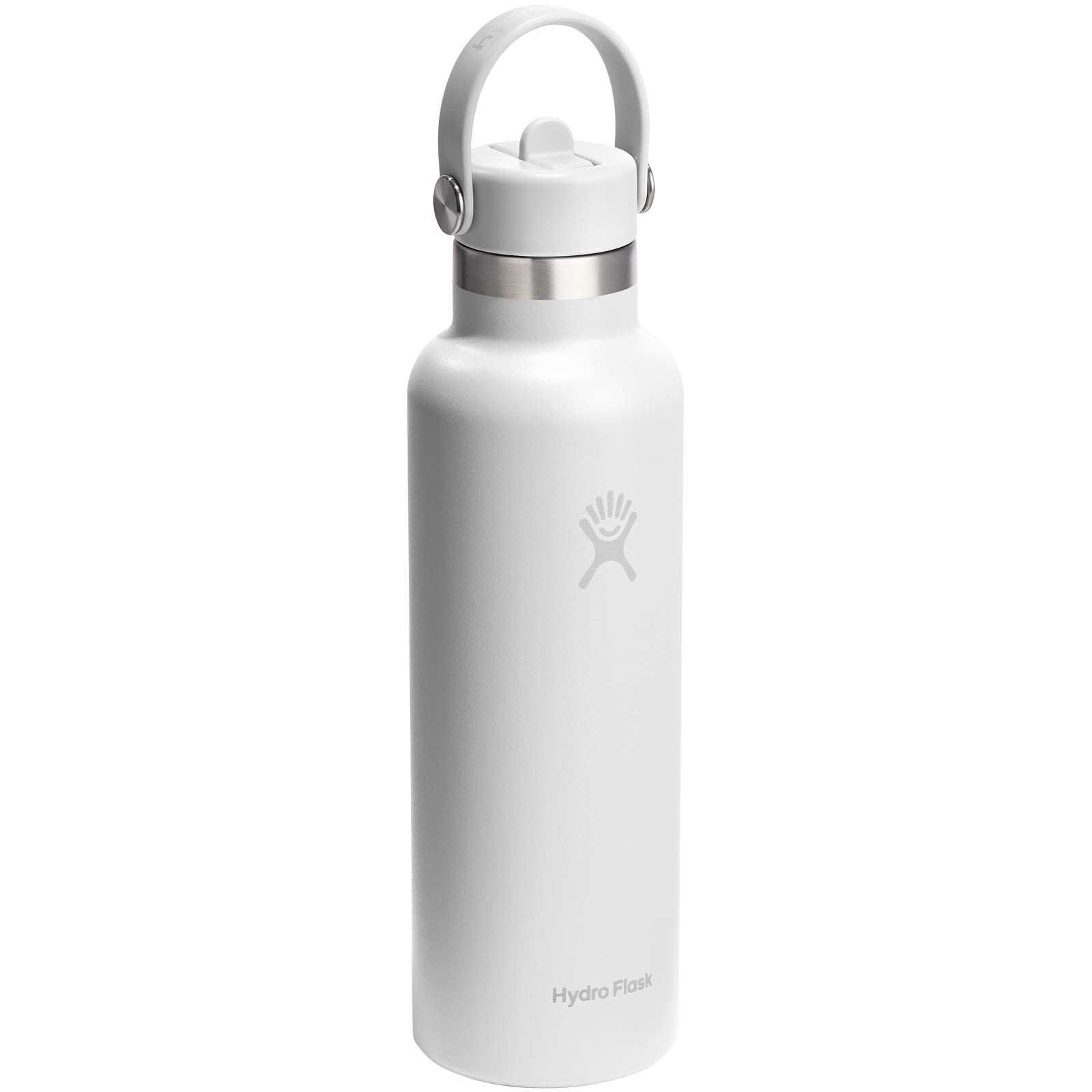 Gourde isotherme en acier inoxydable Hydro Flask à goulot standard, 621 ml, avec bouchon à paille