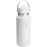 Vue 1 de Gourde isotherme en acier inoxydable Hydro Flask à large goulot, d'une contenance de 946 ml, avec bouchon à paille