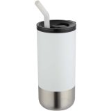 Vue 1 de Gobelet isotherme Grayson 480 ml certifié RCS avec paille en silicone