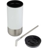 Vue 4 de Gobelet isotherme Grayson 480 ml certifié RCS avec paille en silicone
