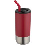 Vue 6 de Gobelet isotherme Grayson 480 ml certifié RCS avec paille en silicone