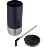 Vue 4 de Gobelet isotherme Grayson 480 ml certifié RCS avec paille en silicone